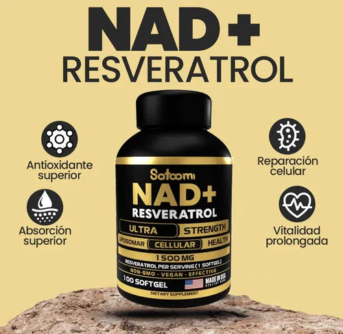 NAD+ RESVERATROL 100 CAPSULAS